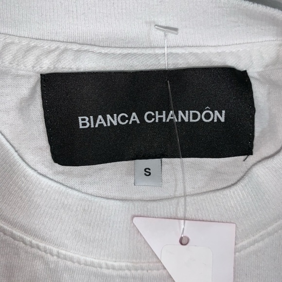 NWT Bianca Chandon Size SM white GRAPHIC tee - Picture 3 of 4